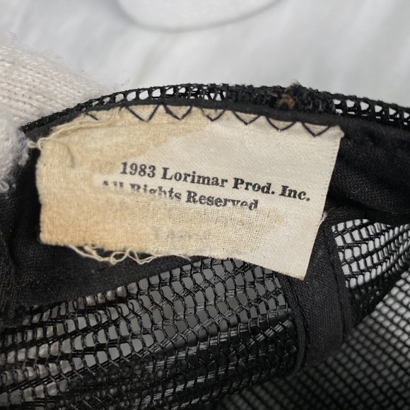 Southfork Ranch Vintage 80s Hat Baseball Dallas Trucker Cap Black Foam Snapback - Picture 9 of 9